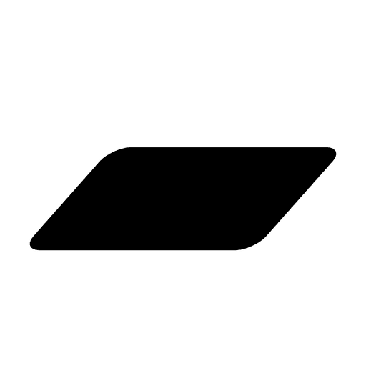 Cantos arredondados em formato de paralelogramo Desenho PNG