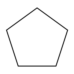 Forma de trazo del Pentágono Diseño PNG