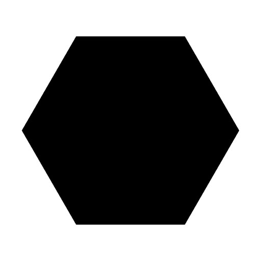 Hexagon shape silhouette - Transparent PNG & SVG vector file