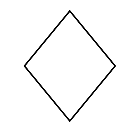 Rhombus shape icon PNG Design