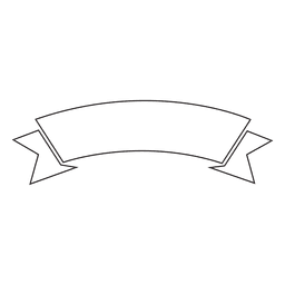 Ribbon emblem label hand drawn PNG Design