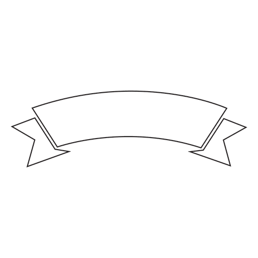 Ribbon emblem label hand drawn PNG Design