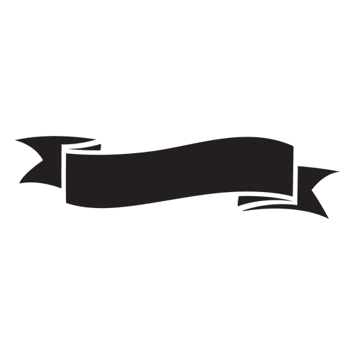 Ribbon label silhouette Transparent PNG SVG vector