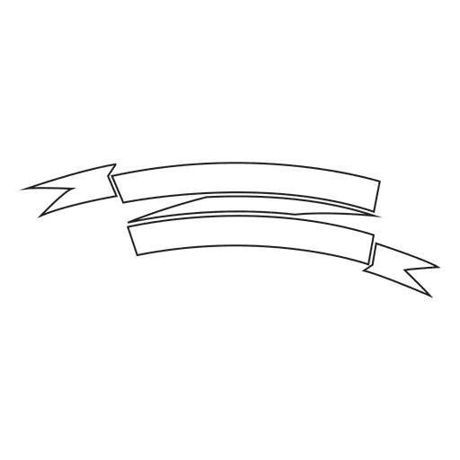 Ribbon label emblem in stroke style PNG Design