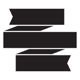Three lines Ribbon label emblem PNG Design Transparent PNG
