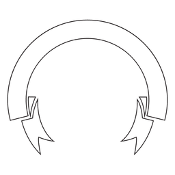 Circular ribbon label emblem PNG Design