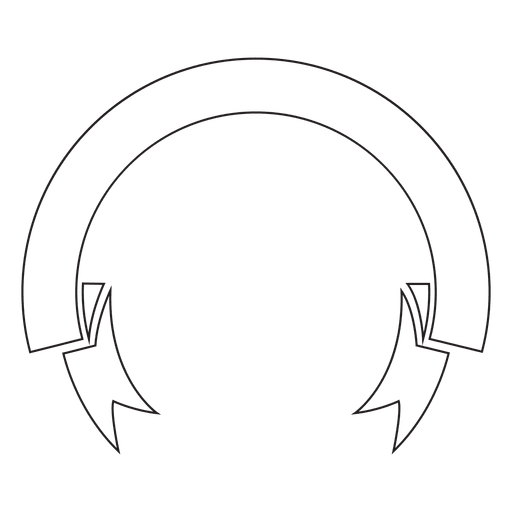 Circular ribbon label emblem PNG Design
