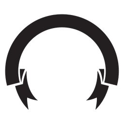 Ribbon label emblem silhouette PNG Design Transparent PNG