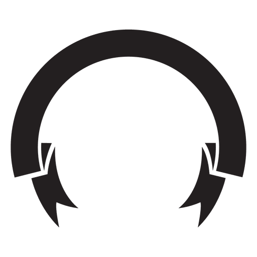Ribbon label emblem silhouette