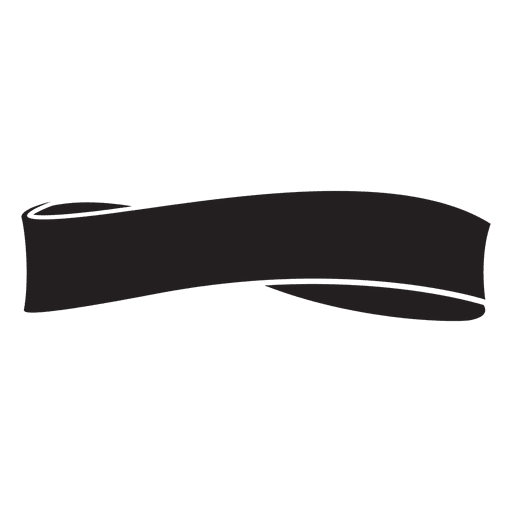 Ribbon label silhouette emblem PNG Design
