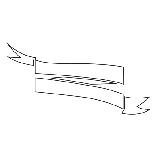 Ribbon label emblem contour PNG Design