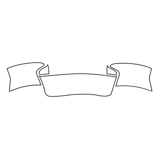 Hand-drawn ribbon label emblem PNG Design