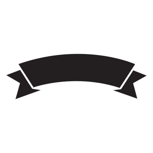 Simple black ribbon label emblem