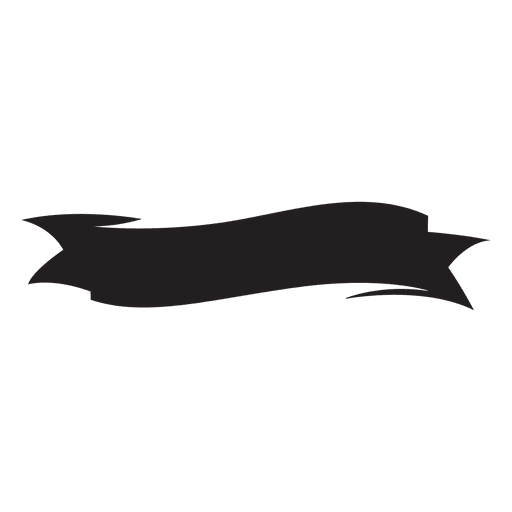 Minimalist black ribbon label emblem
