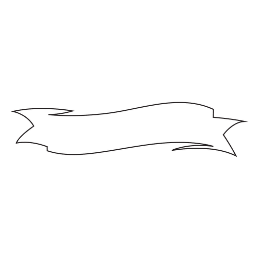 Ribbon label emblem in stroke - Transparent PNG & SVG vector file