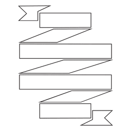 4 layers ribbon label emblem PNG Design