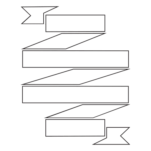 4 layers ribbon label emblem PNG Design