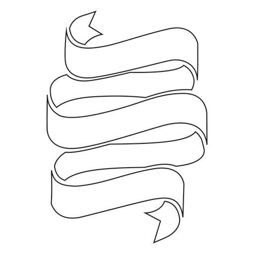 Emblema da etiqueta de fita ondulada de 4 camadas Desenho PNG