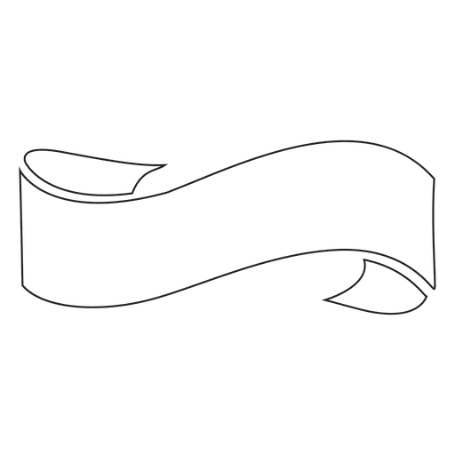Ribbon label emblem wavy stroke PNG Design