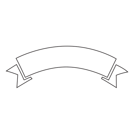 Thin line ribbon label emblem - Transparent PNG & SVG vector file