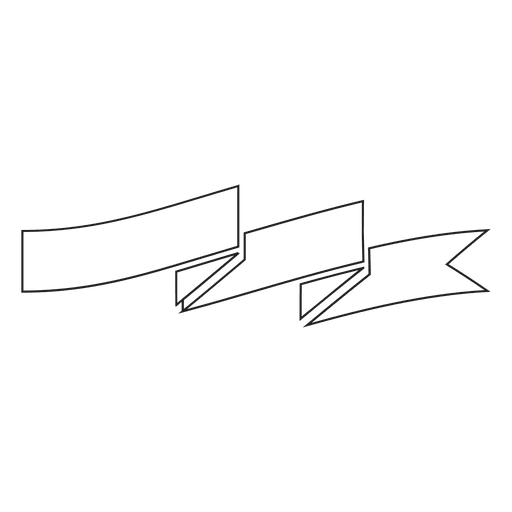 Emblema de etiqueta de cinta doblada Diseño PNG