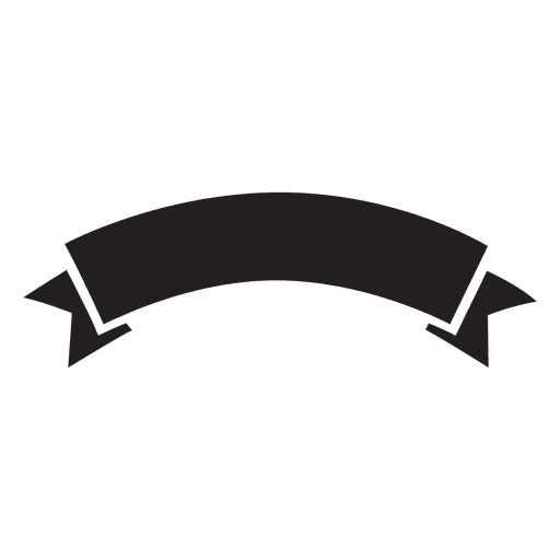 Ribbon label emblem retro silhouette Transparent PNG 