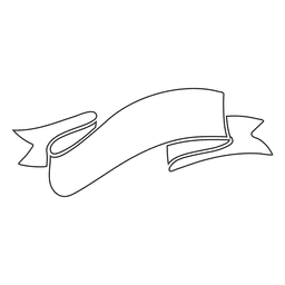 Emblema retro de linha fina de traço de fita Desenho PNG