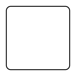 Ícone de quadrado arredondado Desenho PNG