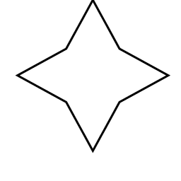 Umriss des Sternpolygons PNG-Design