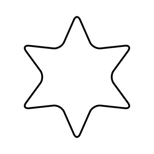 Curso de hexagrama em estrela Desenho PNG
