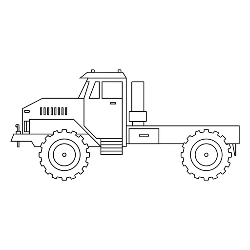 Curso de silhueta de trator Desenho PNG
