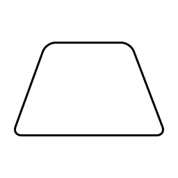 Trapezförmige Strichform PNG-Design