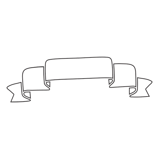 Contorno do emblema do rótulo de fita arredondada Desenho PNG