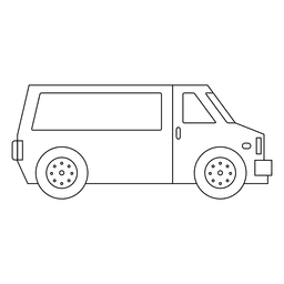 Trazo de silueta de carro Diseño PNG