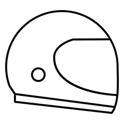 Helmet pilot racing stroke PNG Design
