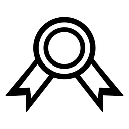 Campeonato ganador de medalla de trazo. Diseño PNG