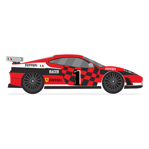 Corrida de carros de corrida da Ferrari Desenho PNG