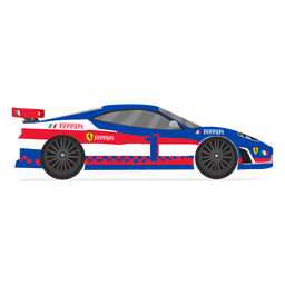Seitenansicht des Rennwagenrennens PNG-Design