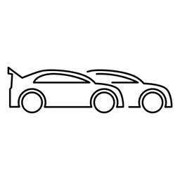 Esquema de coches de carreras Diseño PNG