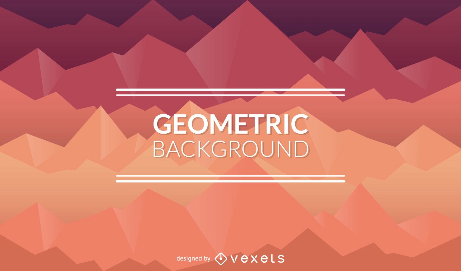 Polygonal background in orange and purple