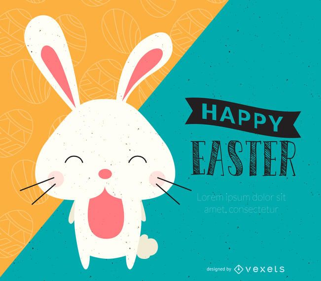 Happy Easter illustrated poster Happy Easter illustrated poster