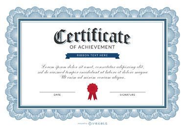 Plantilla de certificado formal de logro