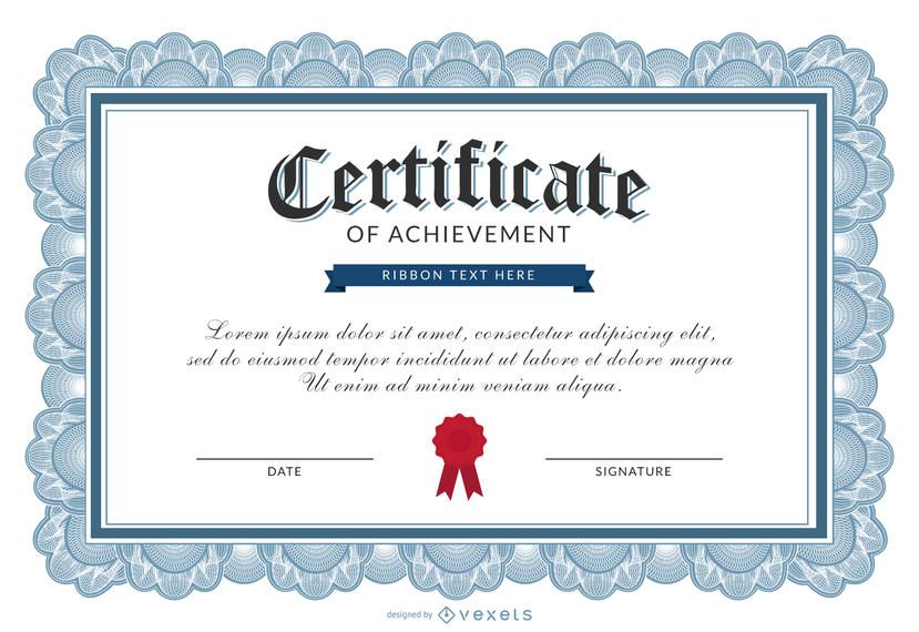 Certificate Of Achievement Template Vector Download