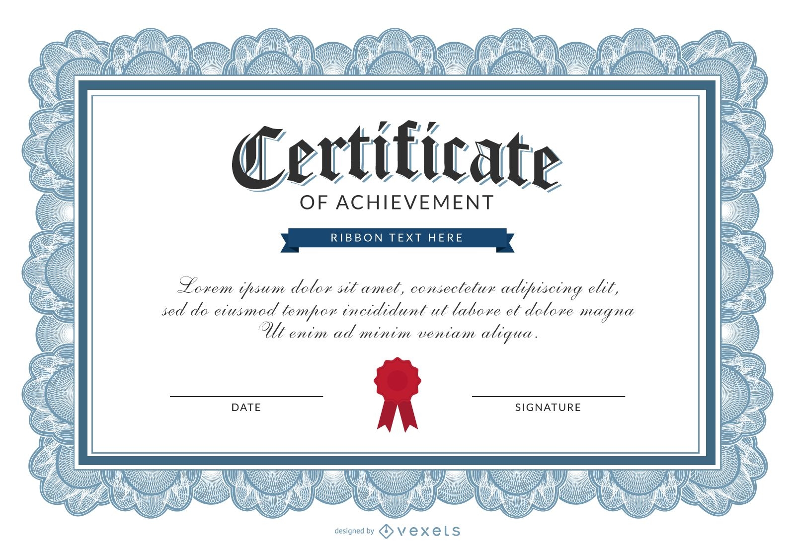 Formal certificate of achievement template