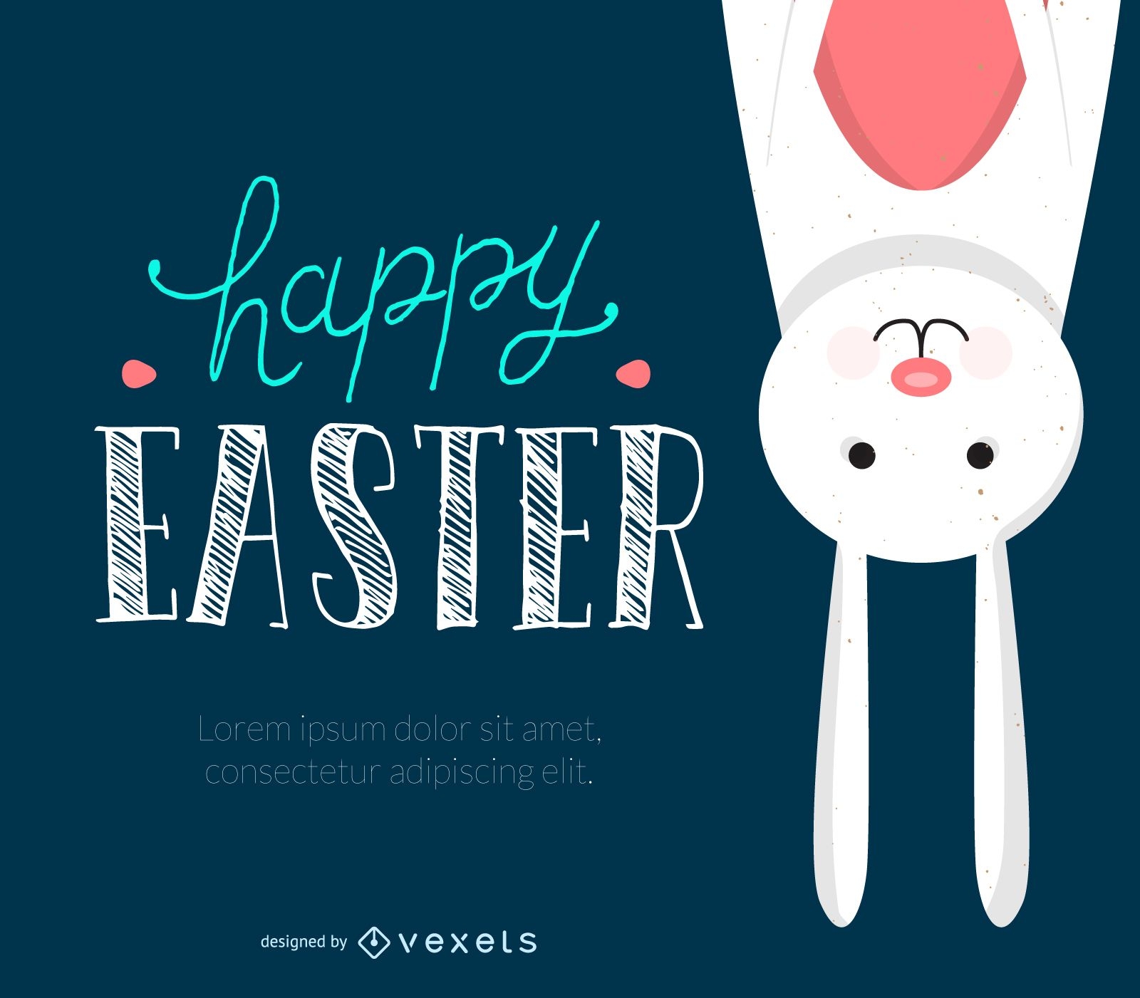 Funny Easter design with illustrations