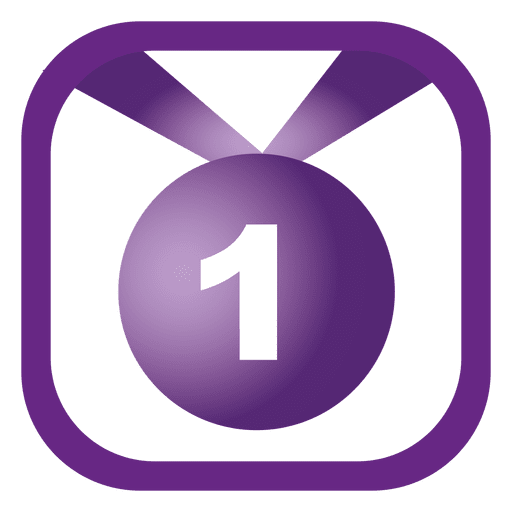 Botão de emblema de 1º lugar Desenho PNG