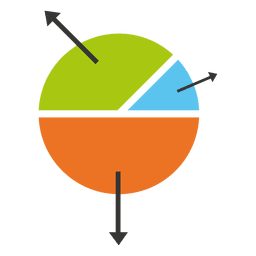 Gráfico de pizza de 3 partes Desenho PNG
