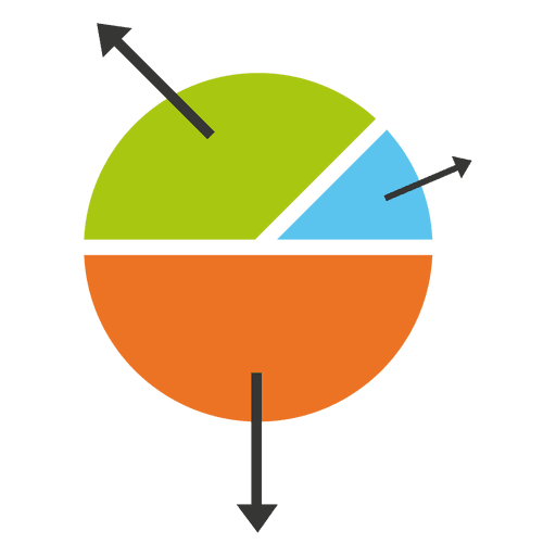 Gráfico circular de 3 partes Diseño PNG