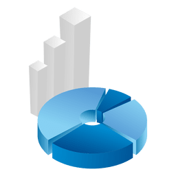 Gráfico de partes em 3D Desenho PNG