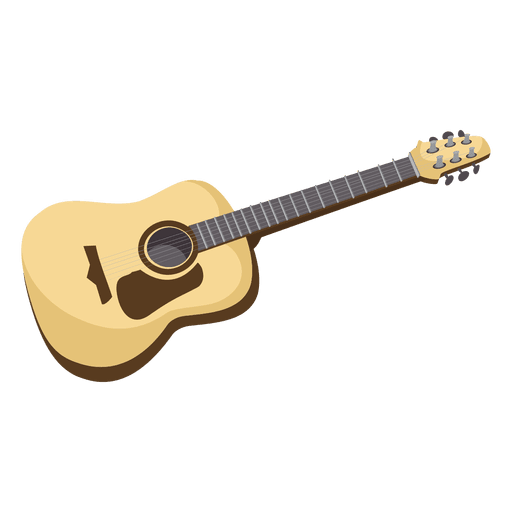 Guitarra acustica Diseño PNG